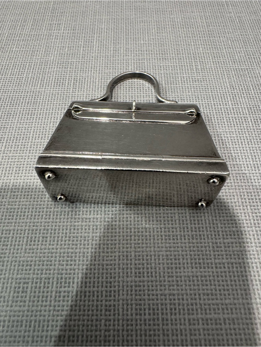 Hermes Vintage Sterling Silver Novelty Decorative Object Pill Box Kelly Bag - Picture 7 of 8